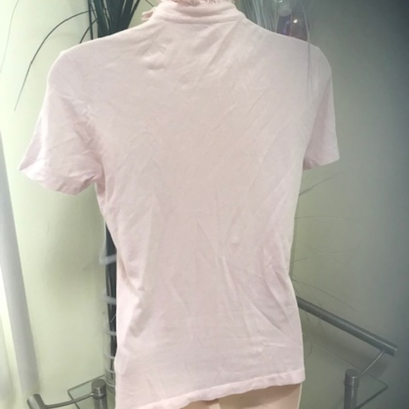 TORY BURCH pink Lidia ruffle polo short sleeves XS - Picture 3 of 7